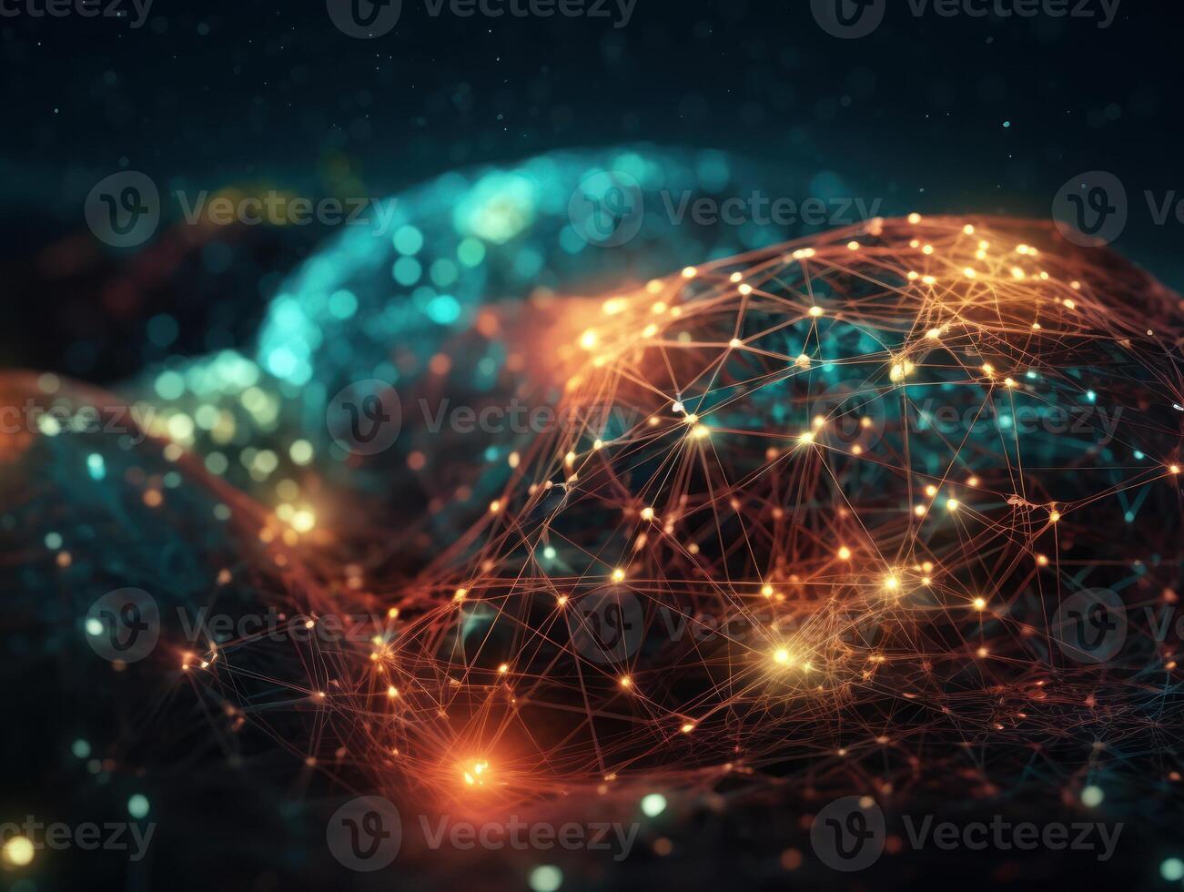 Global connection internet technology Futuristic network lines background Created with technology photo