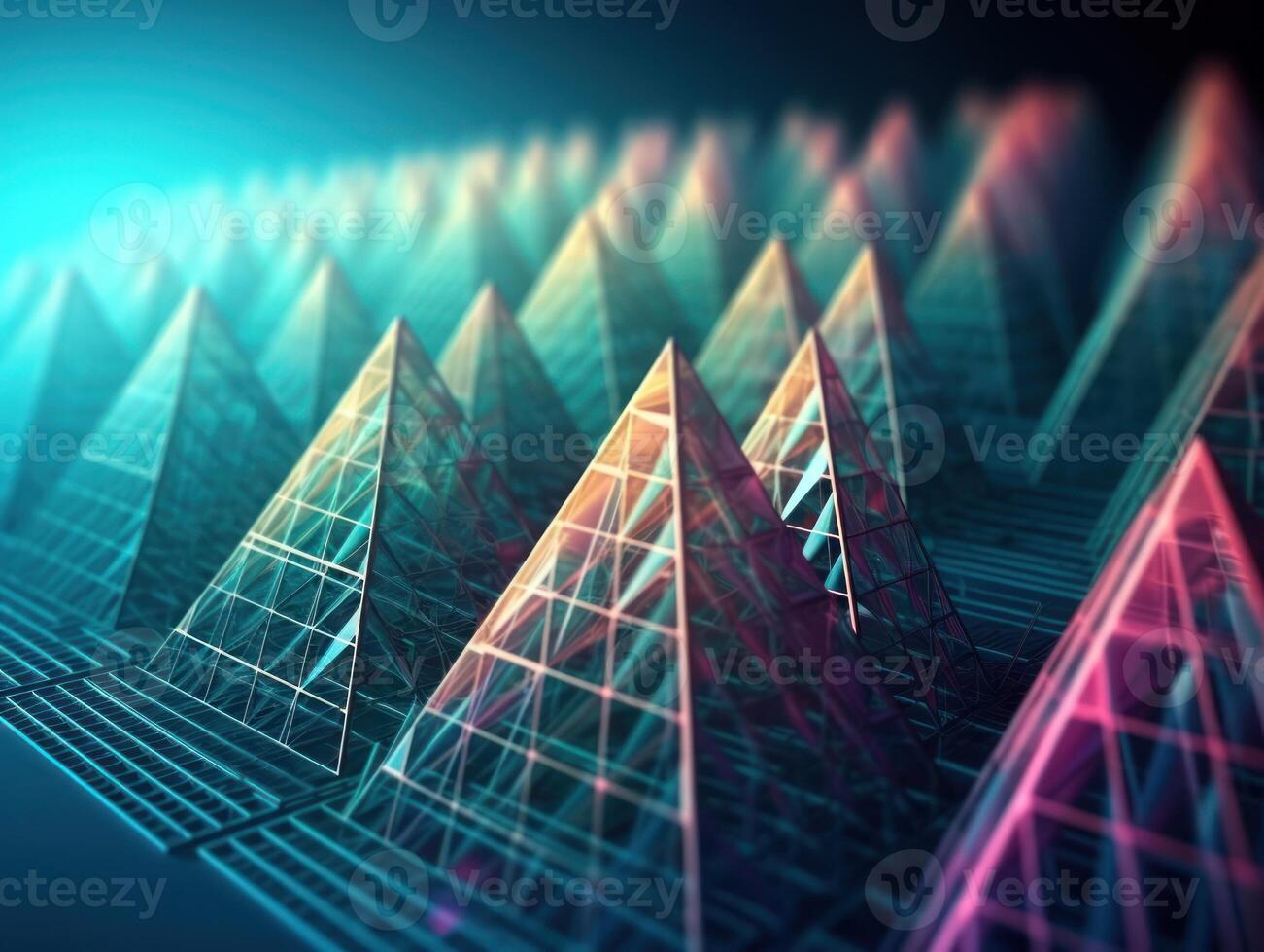 Futuristic abstract triangle geometric background created with technology photo