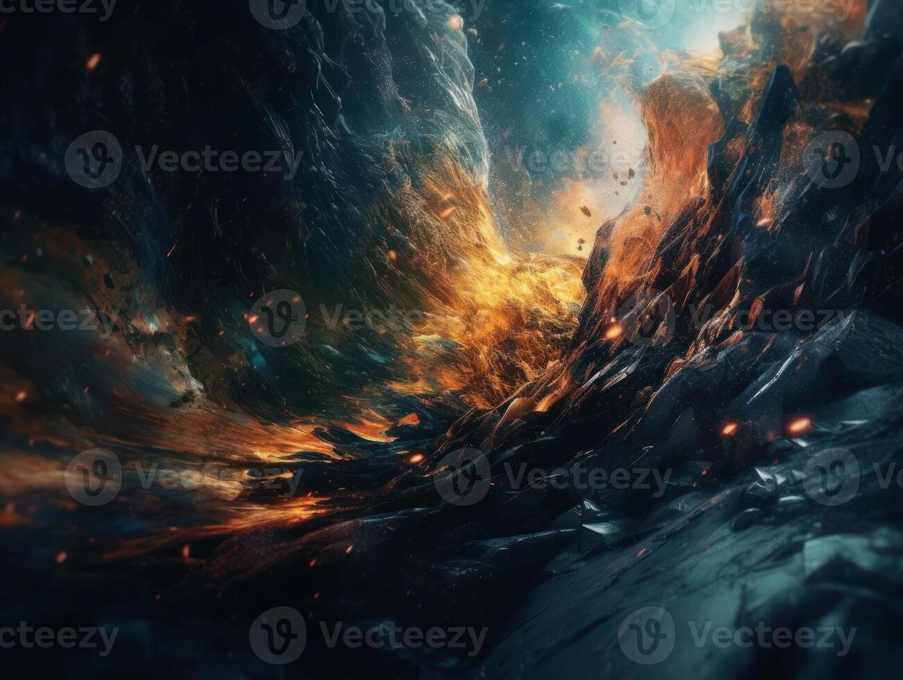 Abstract fractal. Fractal art background for creative design. Decoration for wallpaper, desktop, poster, cover booklet. Created with technology photo