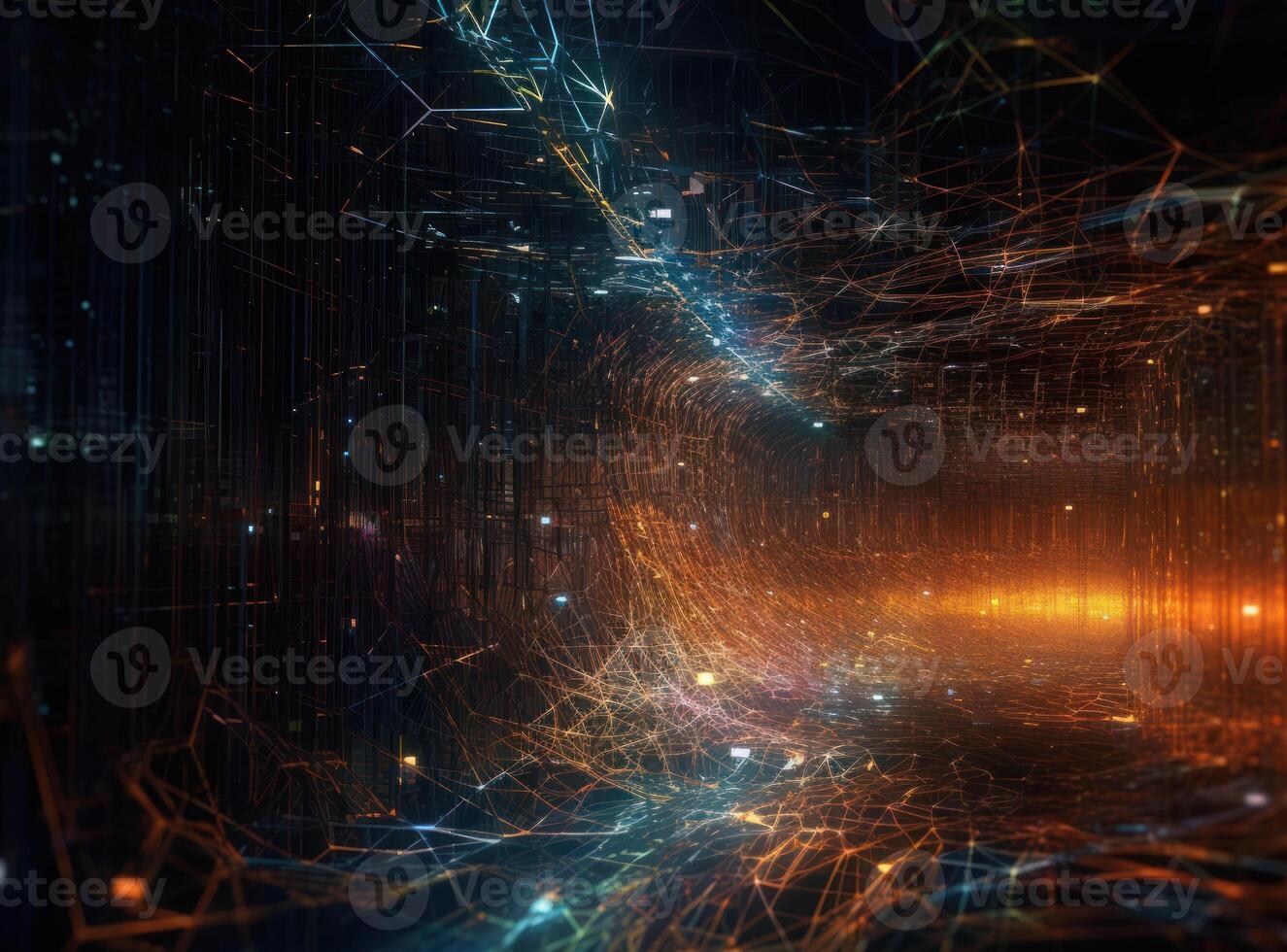 Big data visuliastion cyberspace created with technology photo