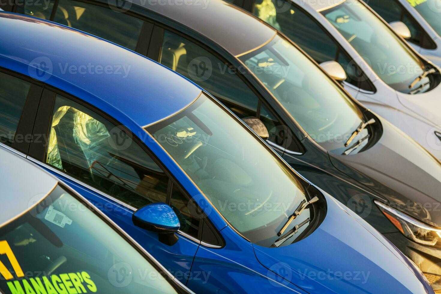 New And Used Car Dealership Stock. photo