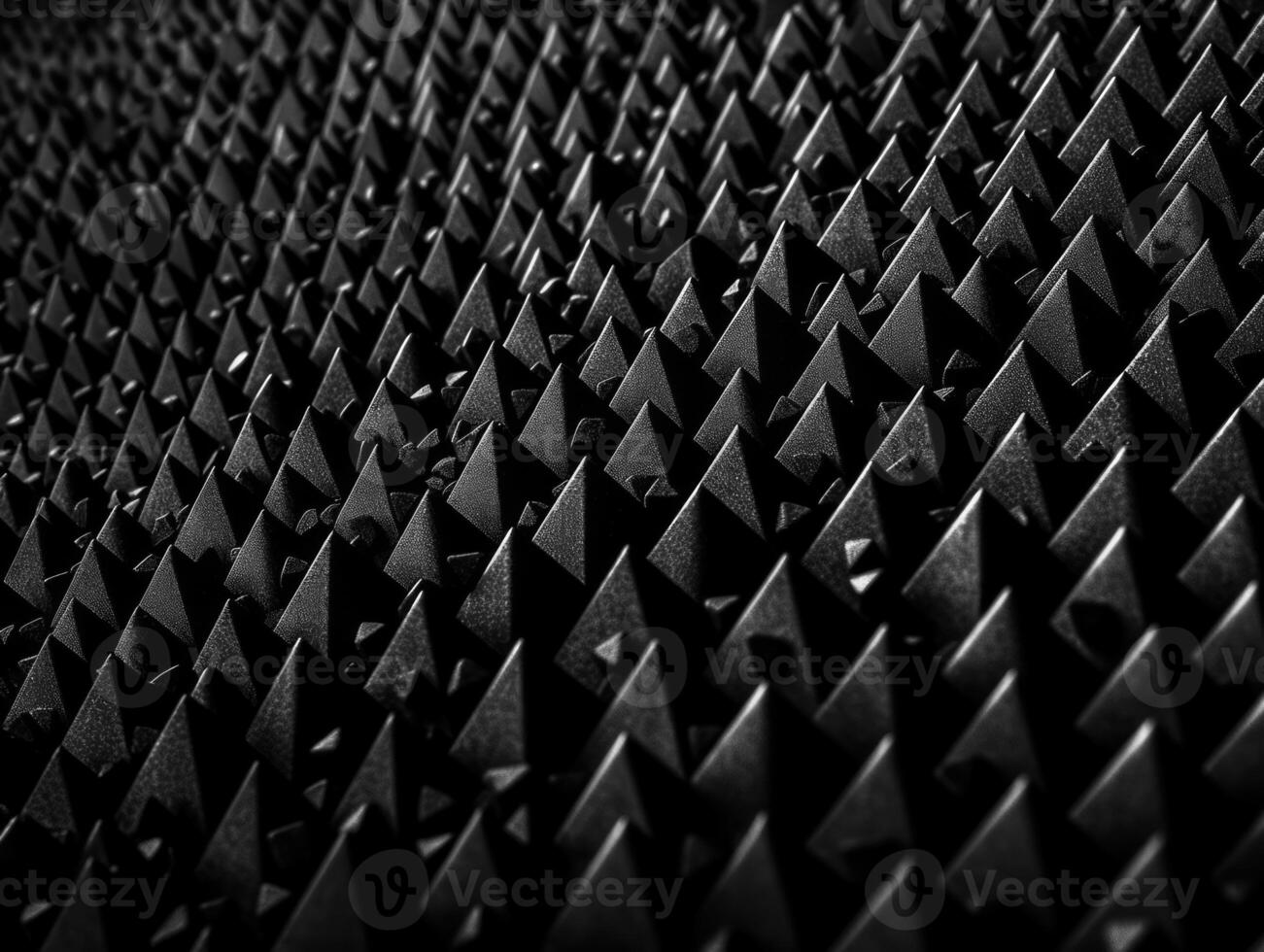 Futuristic abstract pyramid geometric dark black background created with technology photo