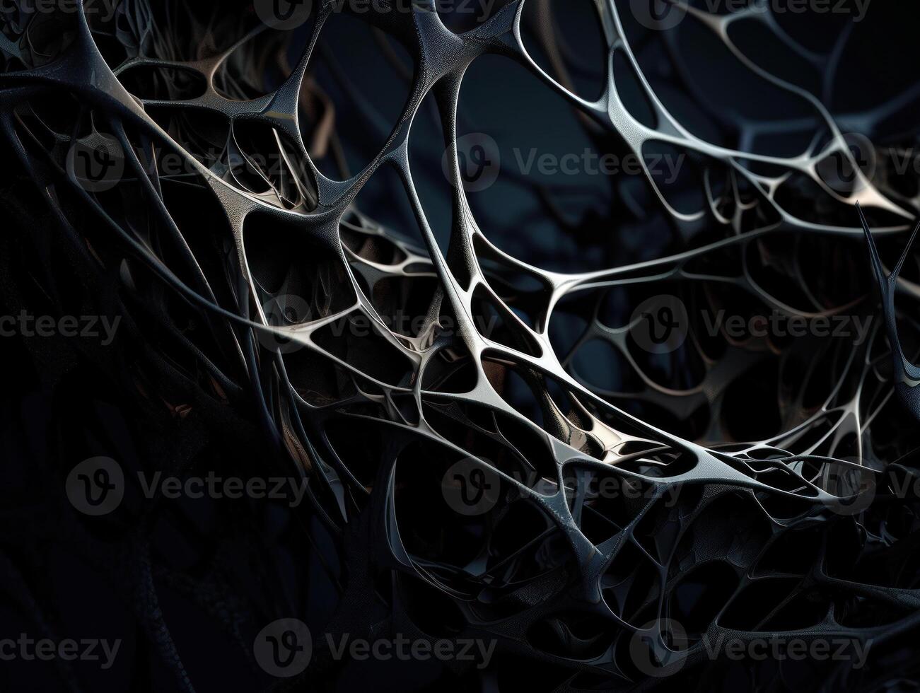 Dark black abstract background An abstract image featuring organic shapes and lines that intersect and overlap created with technology. photo