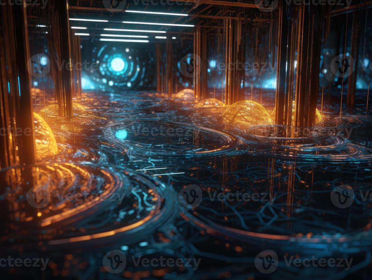 Big data visuliastion cyberspace created with technology photo