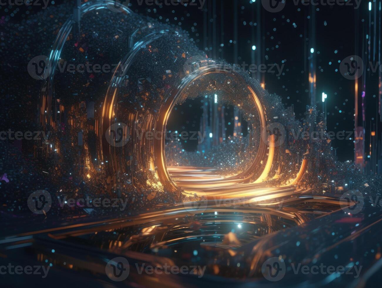 Big data visuliastion cyberspace created with technology photo