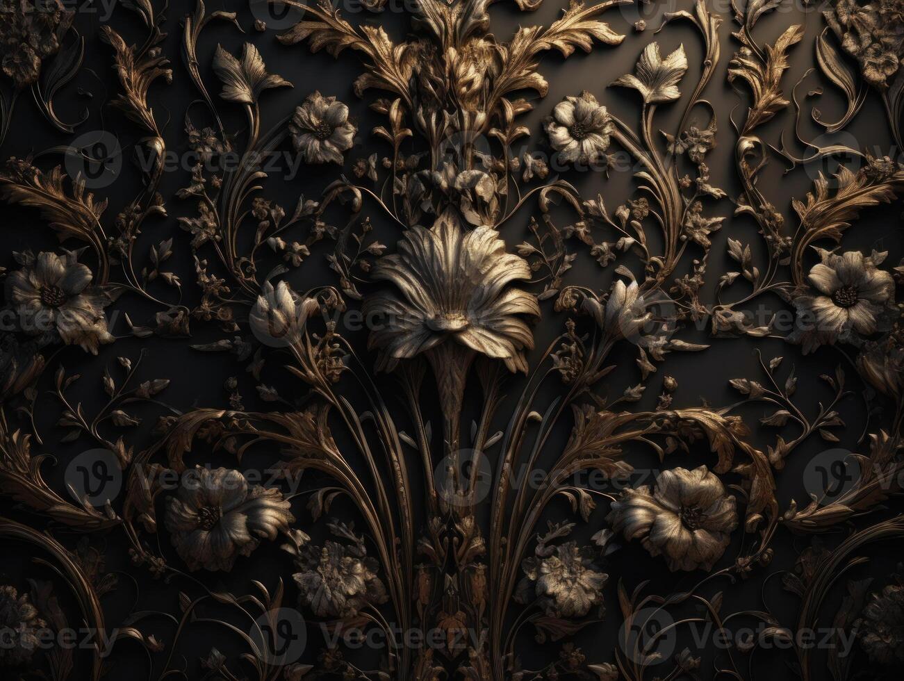 Royal vintage Victorian Gothic background Rococo venzel and whorl created with technology. photo
