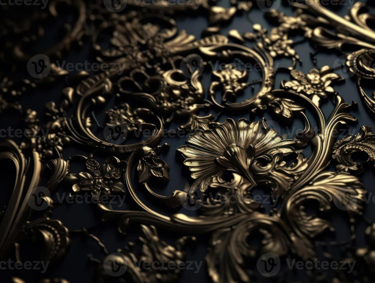 Royal vintage Victorian Gothic background Rococo venzel and whorl created with technology. photo