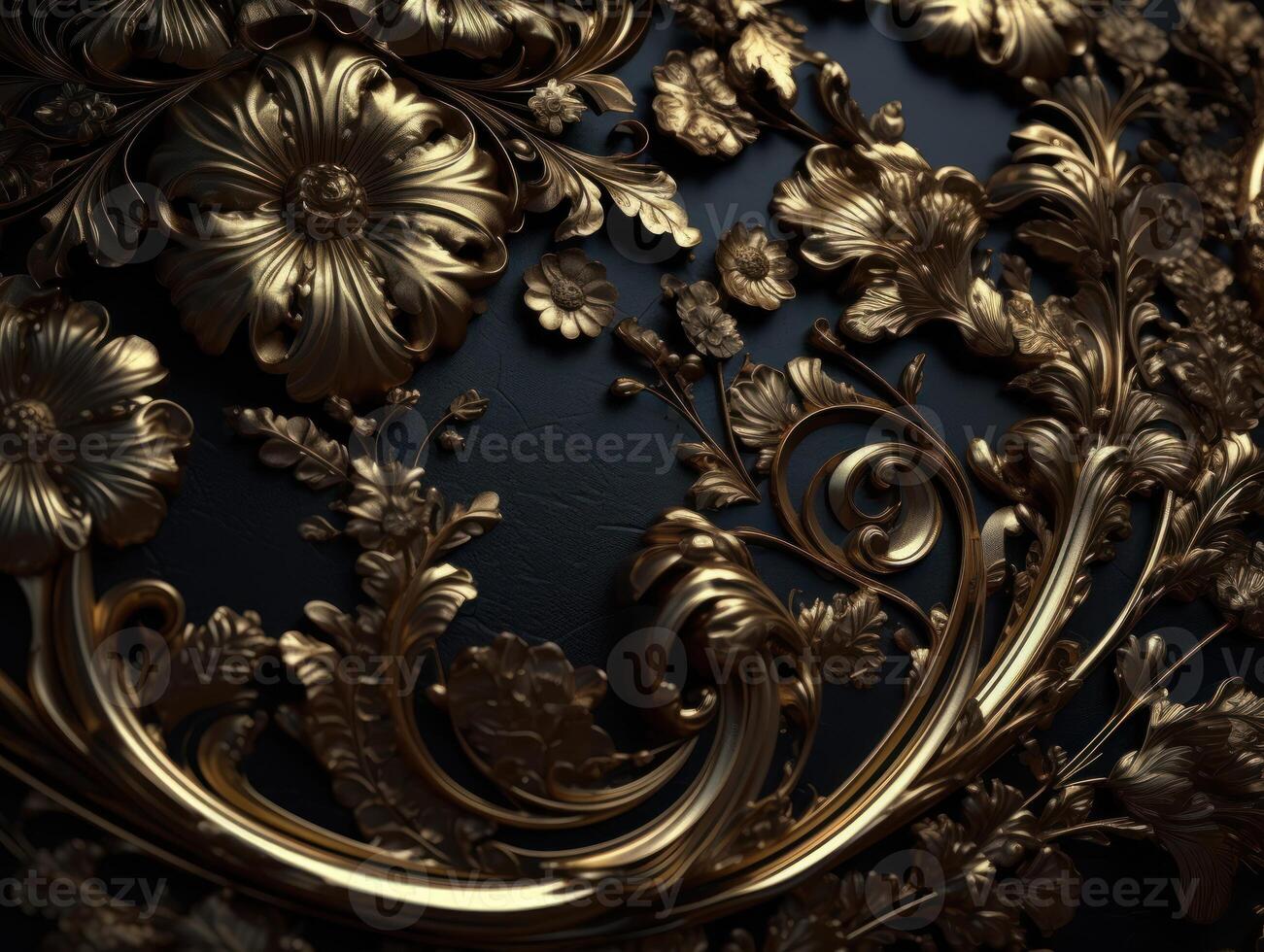 Royal vintage Victorian Gothic background Rococo venzel and whorl created with technology. photo