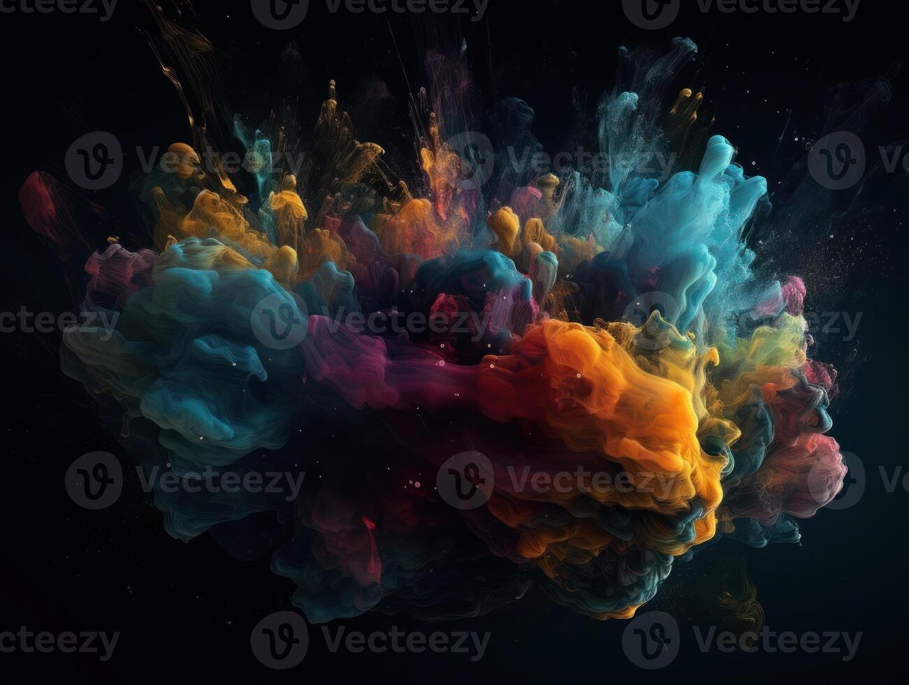 Abstract fractal. Fractal art background for creative design. Decoration for wallpaper, desktop, poster, cover booklet. Created with technology photo