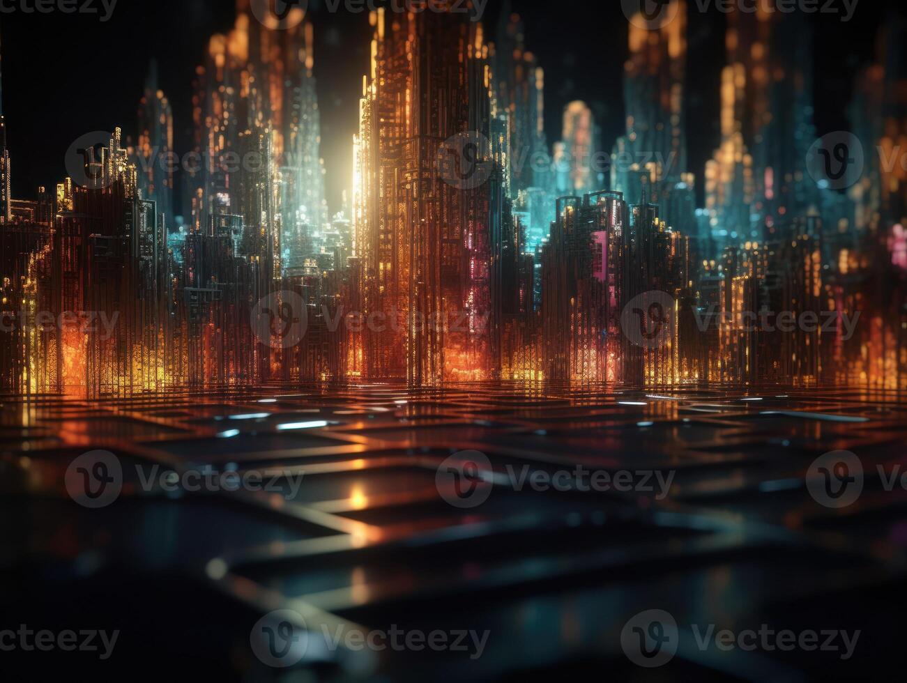 Big data visuliastion cyberspace created with technology photo