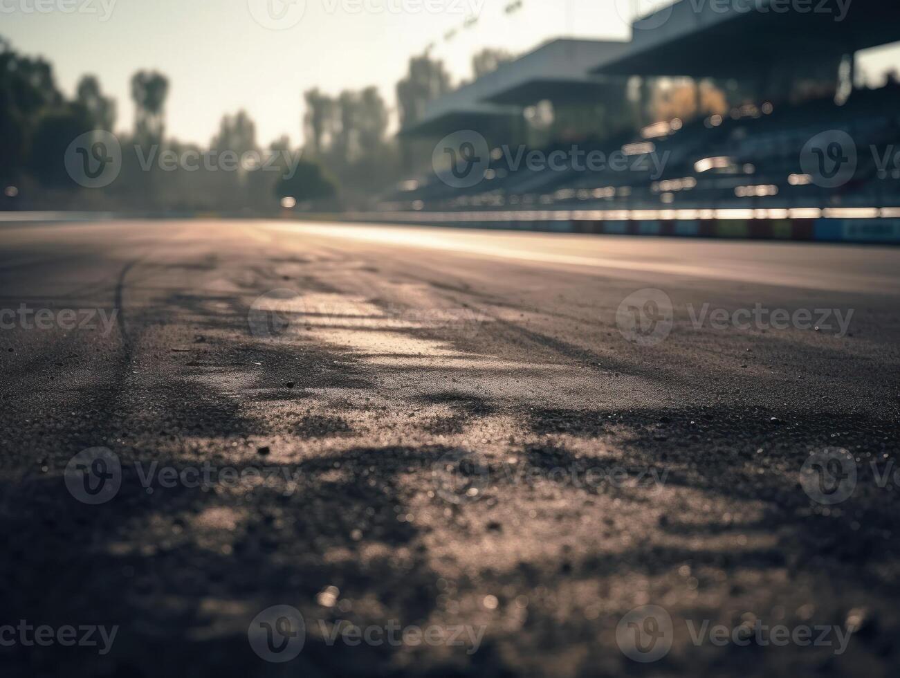 Race track Empty asphalt road concept Driving on an empty road Racing sports concept Created with technology photo