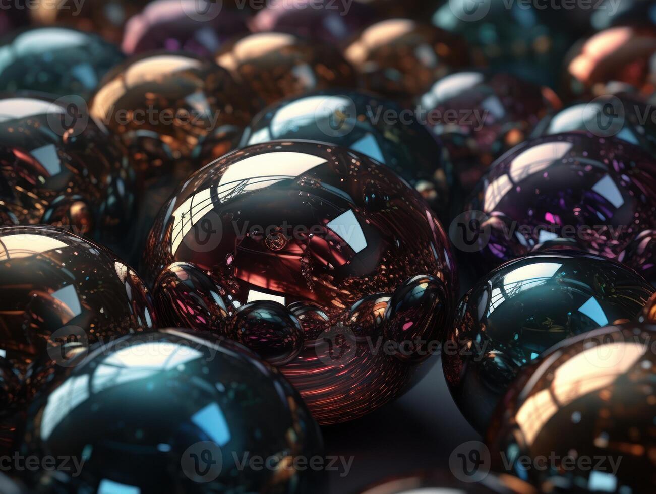 Futuristic abstract spheres geometric background created with technology. photo