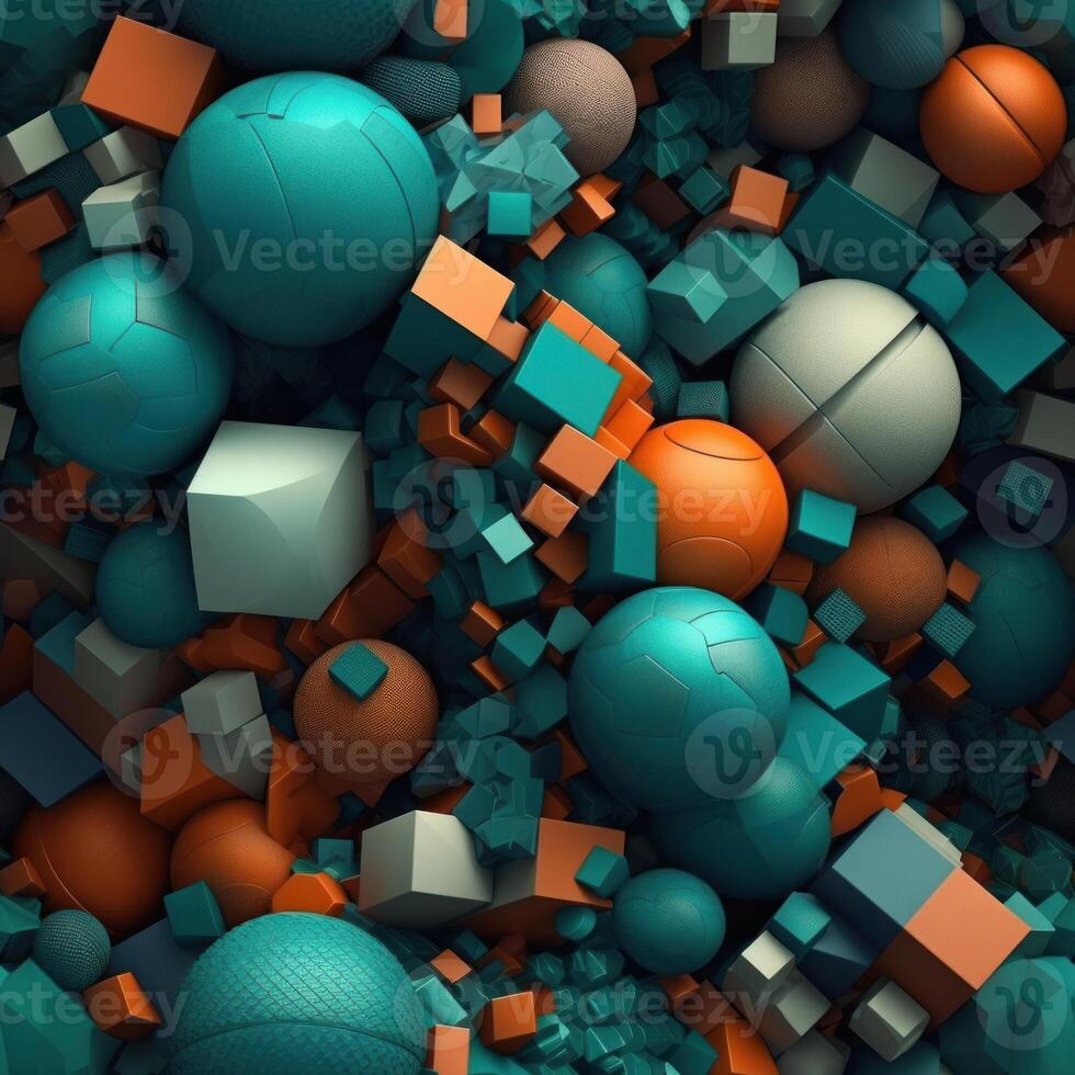 Colorful seamless geometric pattern created with technology photo