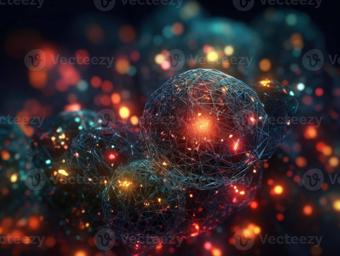 Global connection internet technology Futuristic network lines background Created with technology photo