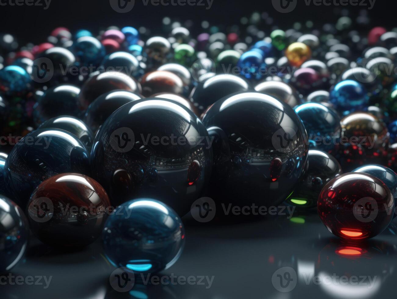Futuristic abstract spheres geometric background created with technology. photo