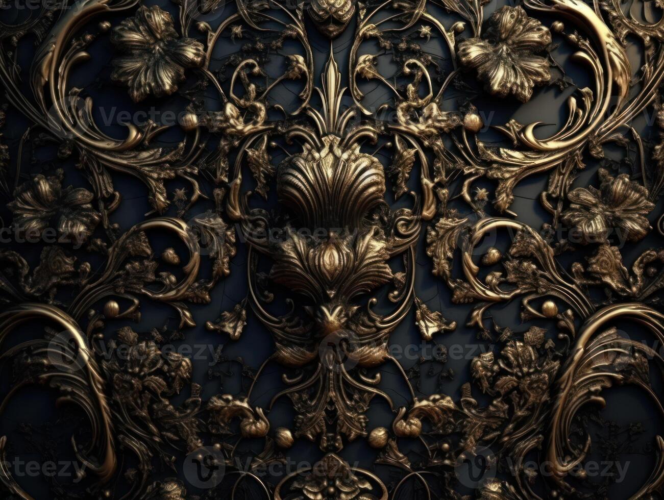 Royal vintage Victorian Gothic background Rococo venzel and whorl created with technology. photo