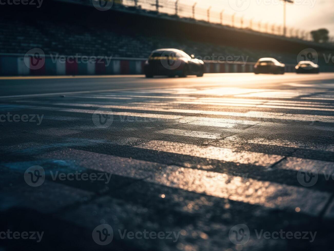 Race track Empty asphalt road concept Driving on an empty road Racing sports concept Created with technology photo