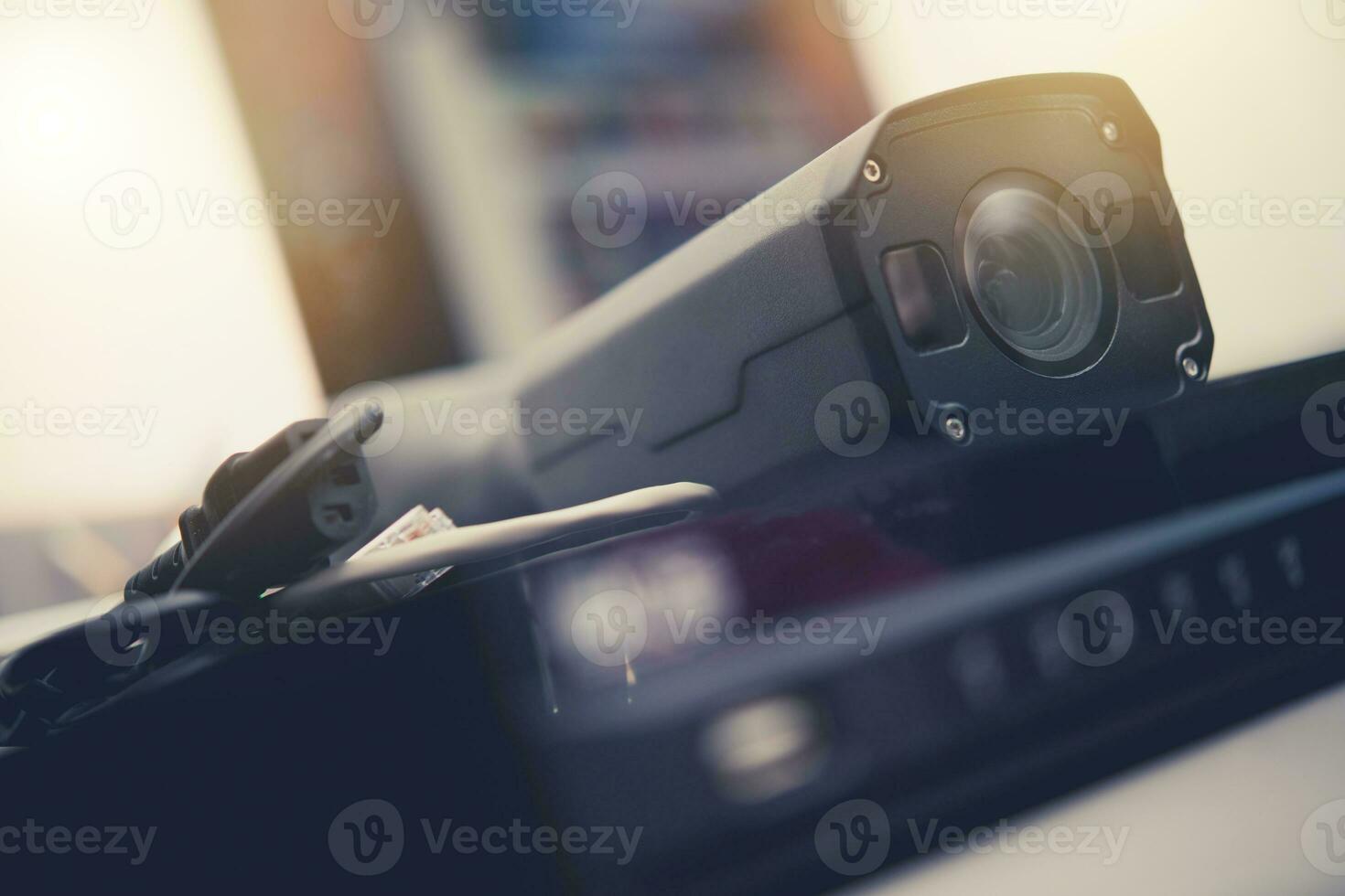 CCTV Modern IP Camera and Digital Recorder photo