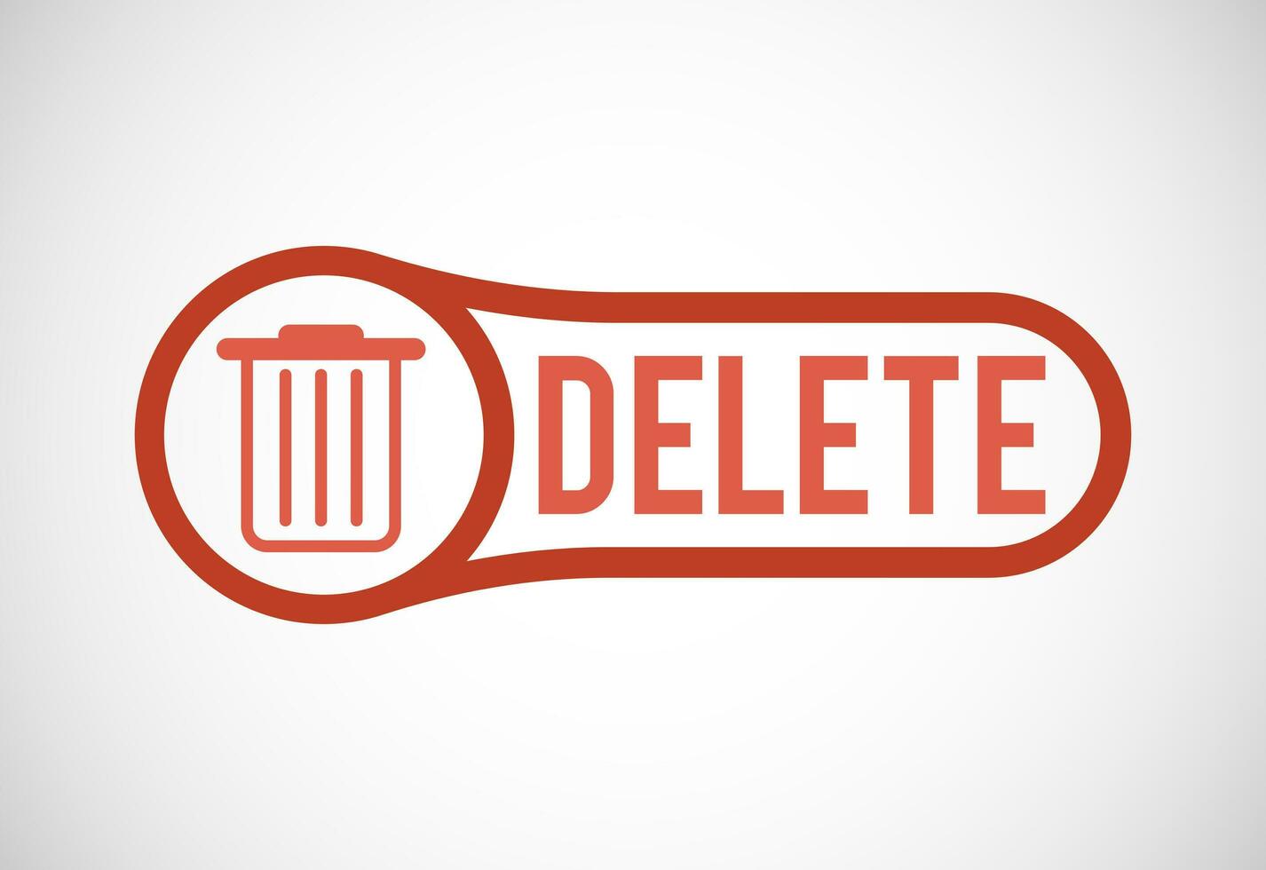 Delete button trash can, bin symbol. Delete web icon vector illustration