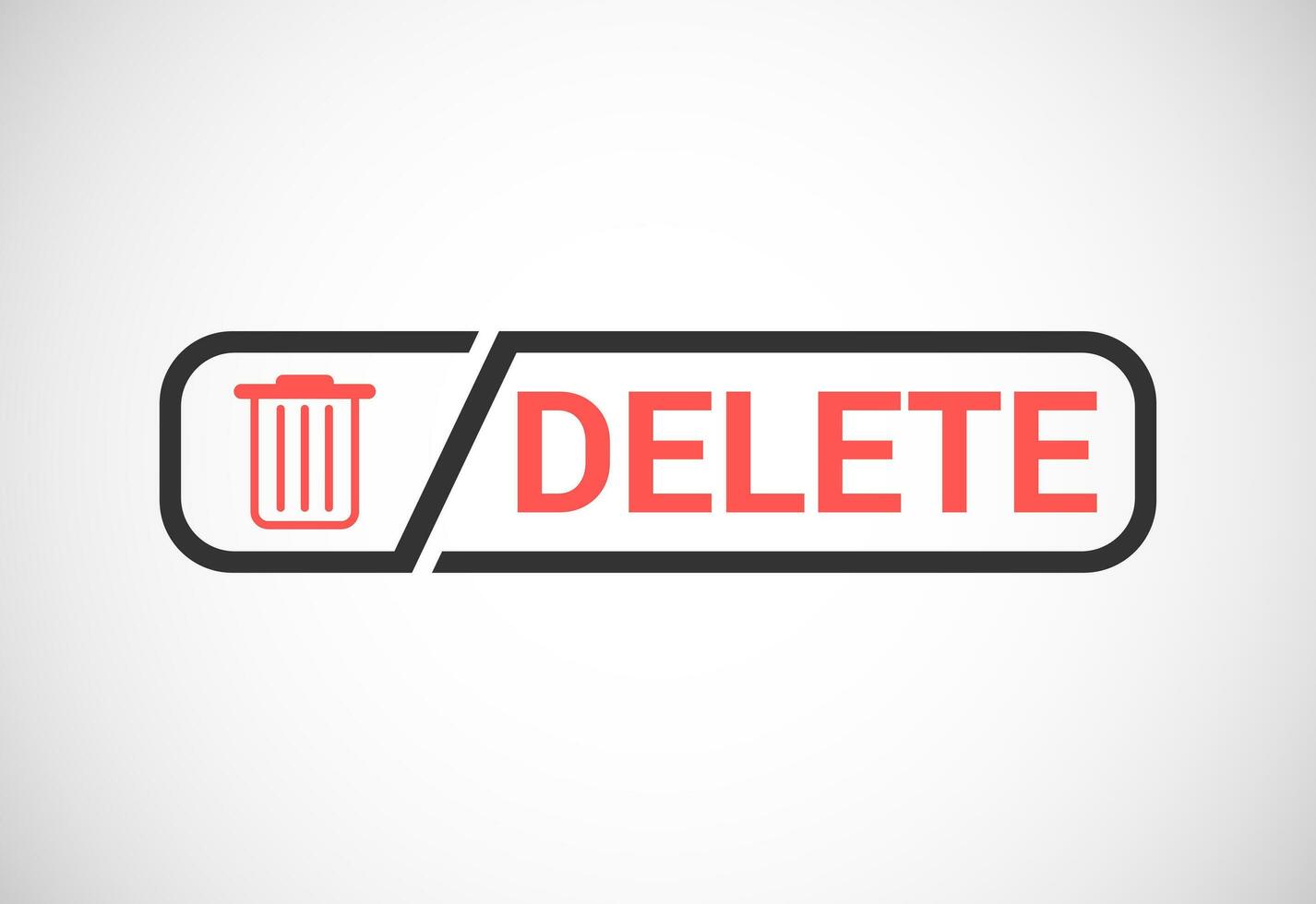 Delete button trash can, bin symbol. Delete web icon vector illustration