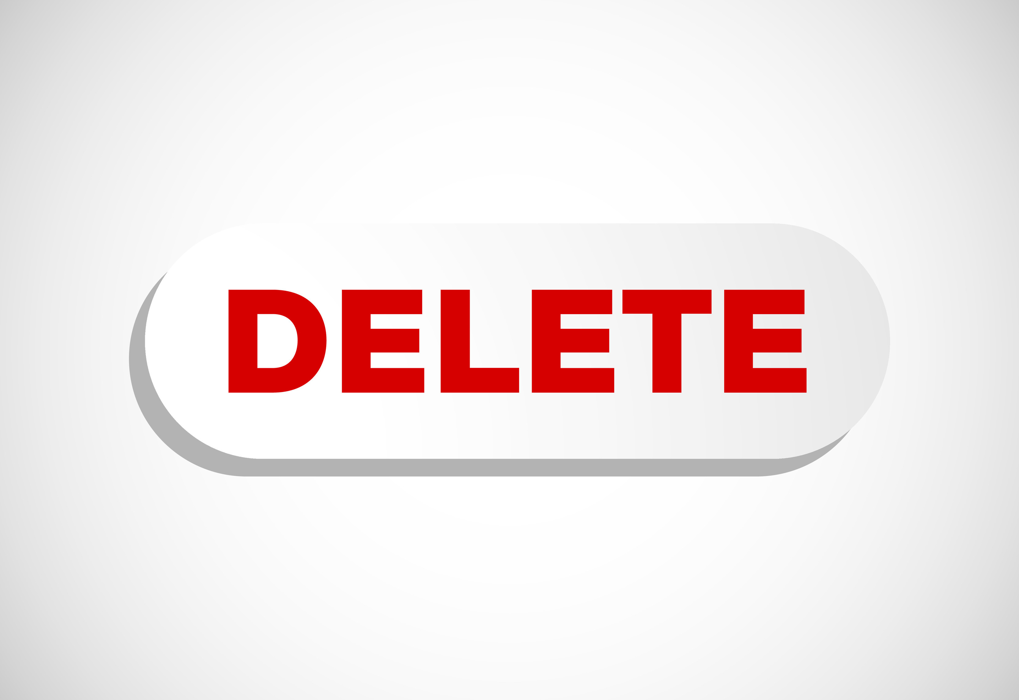 Delete button trash can, bin symbol. Delete web icon vector ...