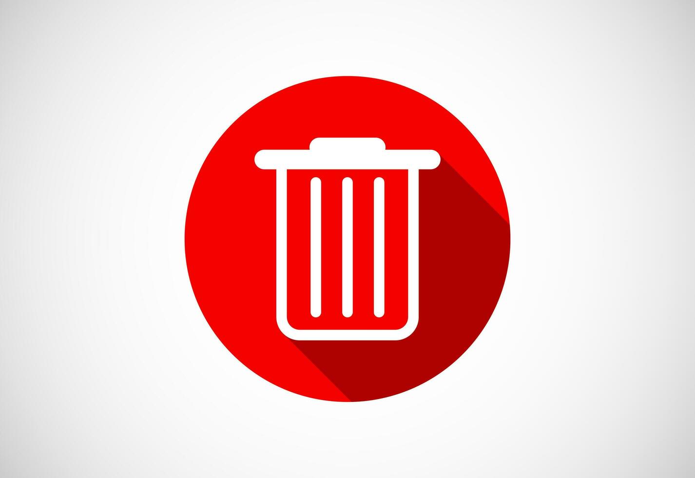Delete button trash can, bin symbol. Delete web icon vector illustration