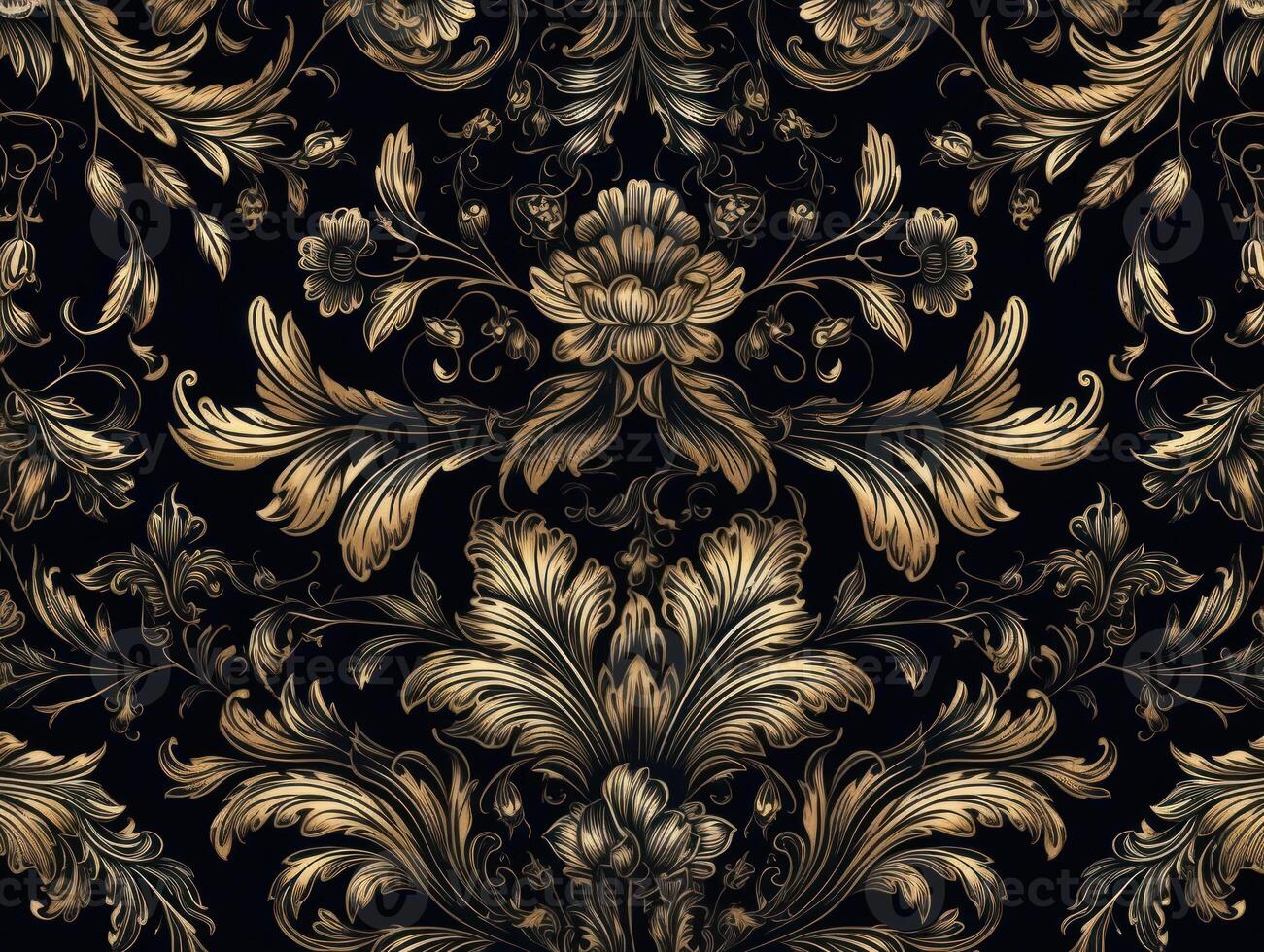 Royal vintage Victorian Gothic background Rococo venzel and whorl created with technology. photo