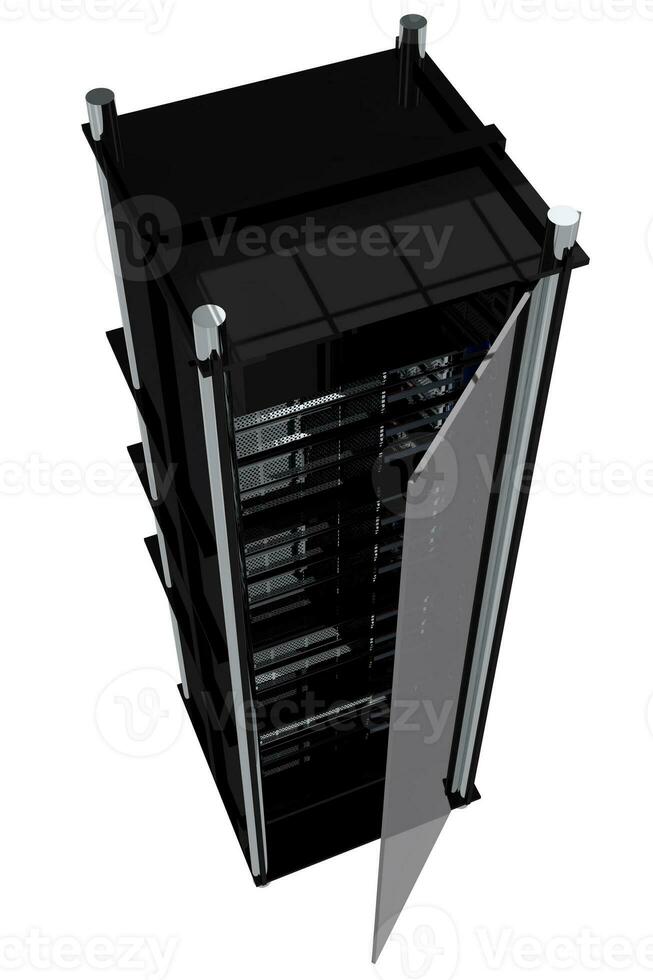 Computer server on white background photo