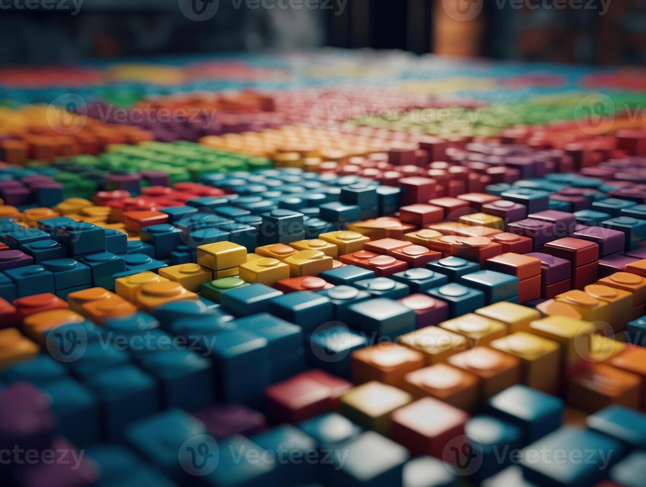 Futuristic plastic cubes background Abstract geometric mosaic grid Square tiles pattern technology photo