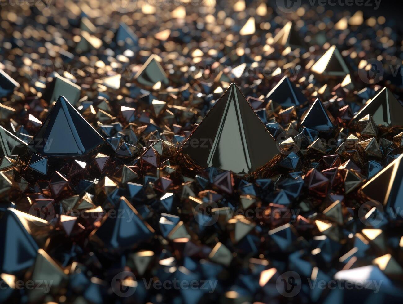 Futuristic abstract triangle geometric background created with technology photo
