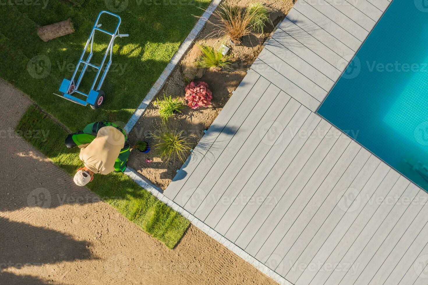 Instant Lawn Installation Performed by Gardener photo