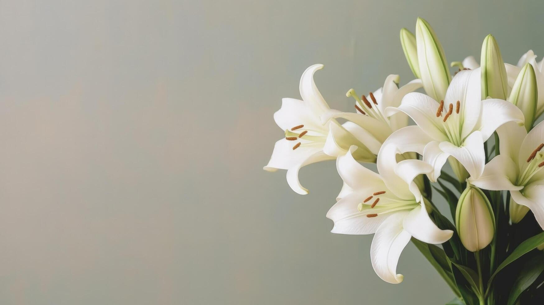 White Lillie flower. Illustration photo