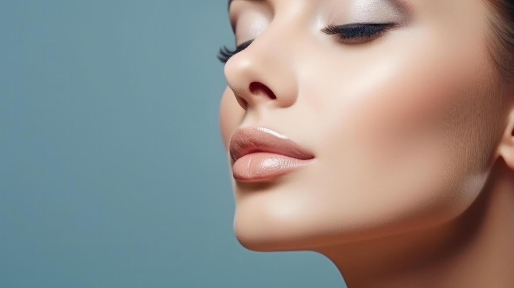 Beautiful woman face. Illustration photo