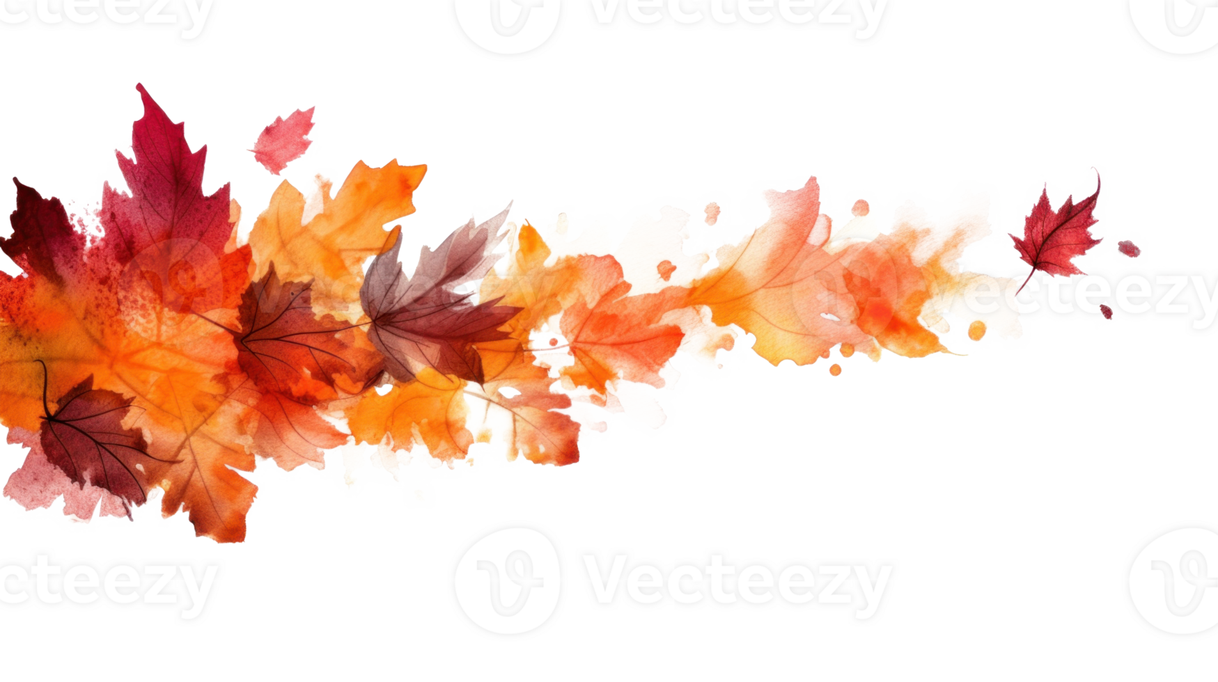 Autumn leaves frame. Illustration png