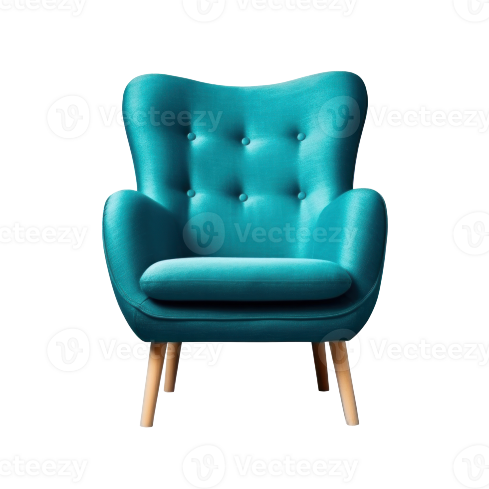 Modern vivid armchair isolated. Illustration png