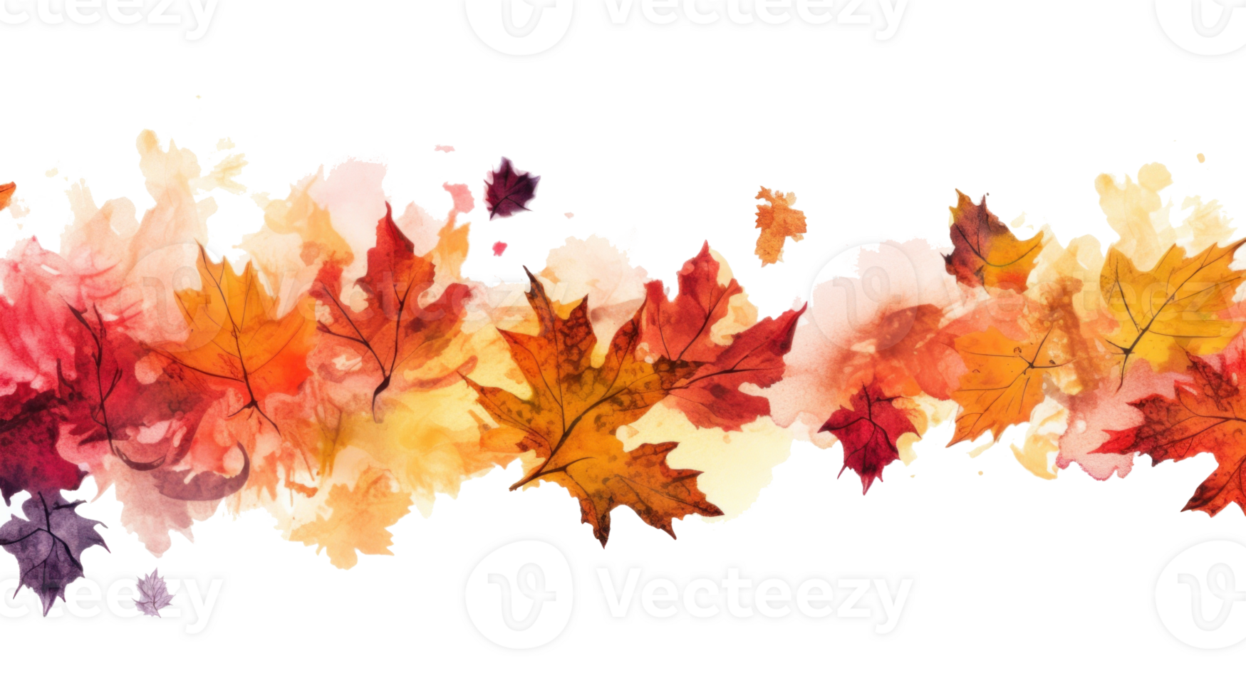 Autumn leaves frame. Illustration png