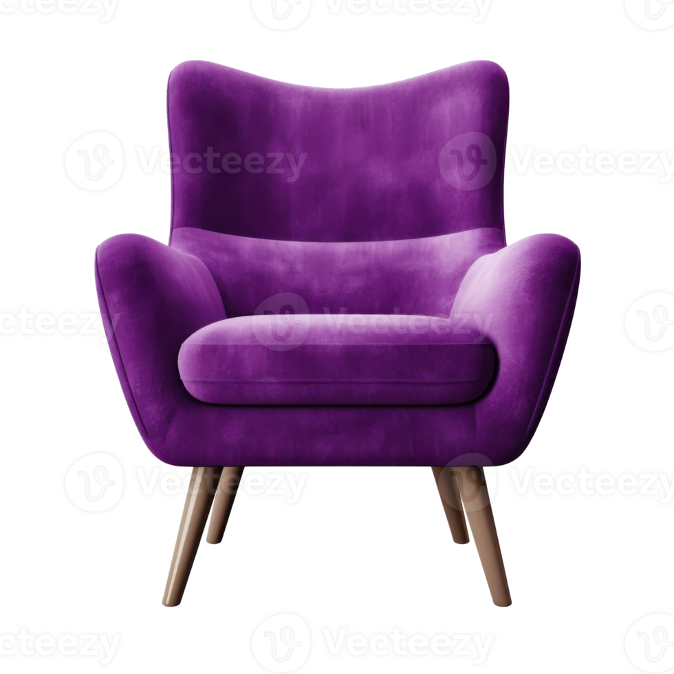 Modern vivid armchair isolated. Illustration png