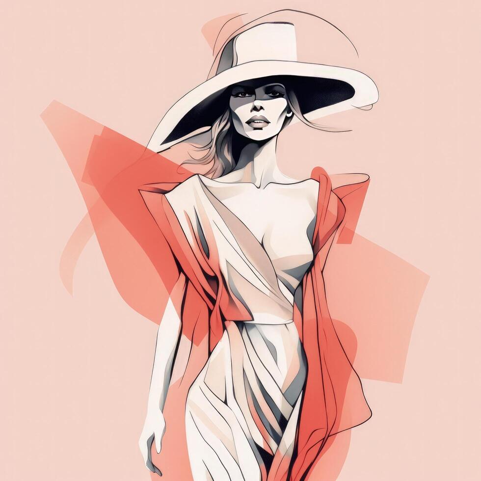 Abstract fashion illustration. Illustration photo