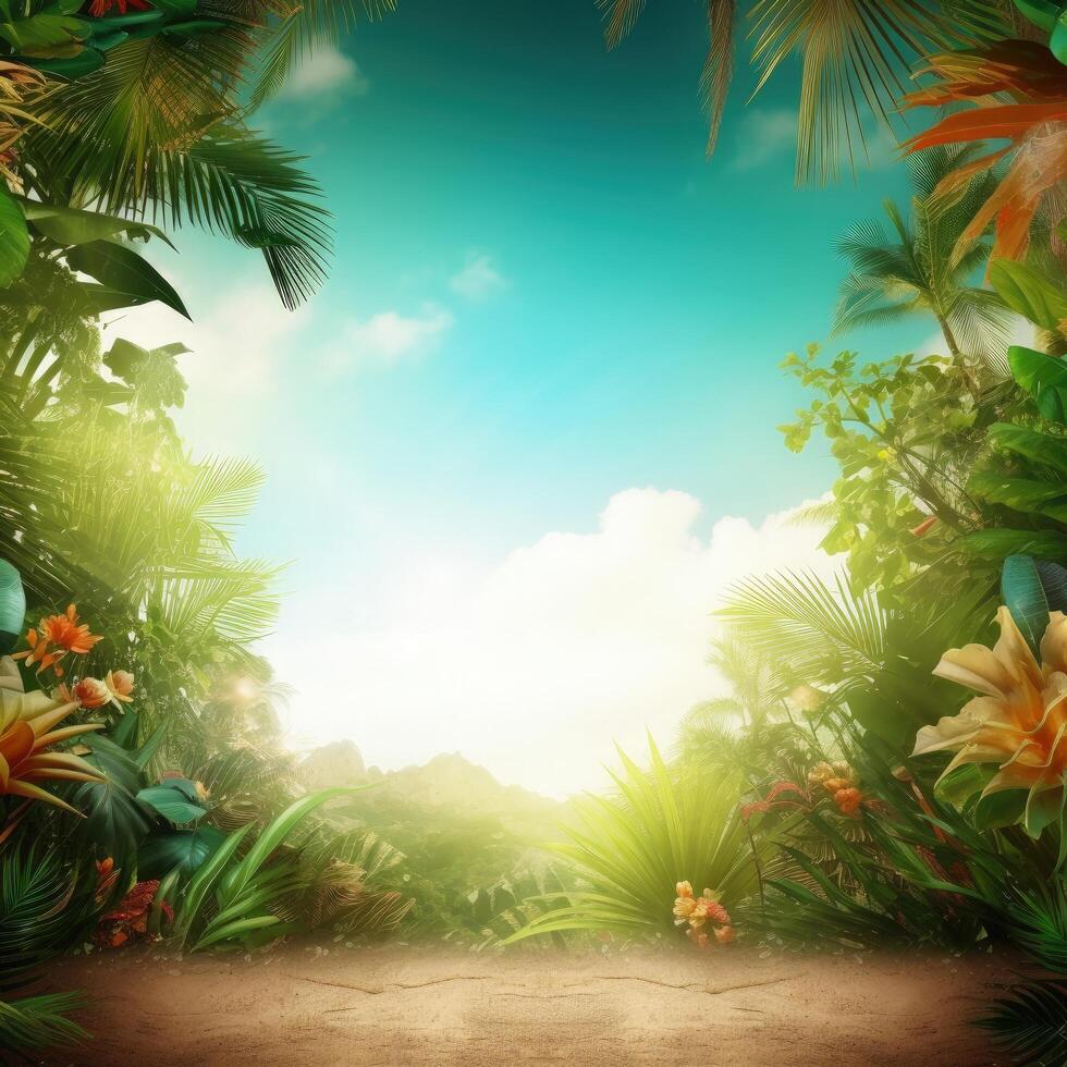 Magic tropical background. Illustration photo