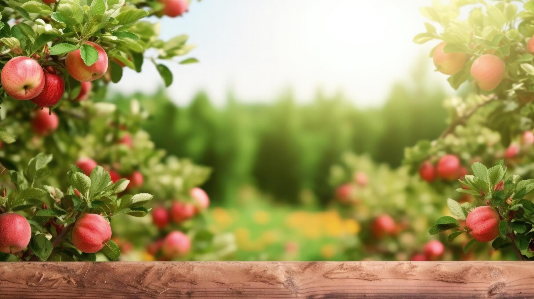 Summer apple garden. Illustration photo