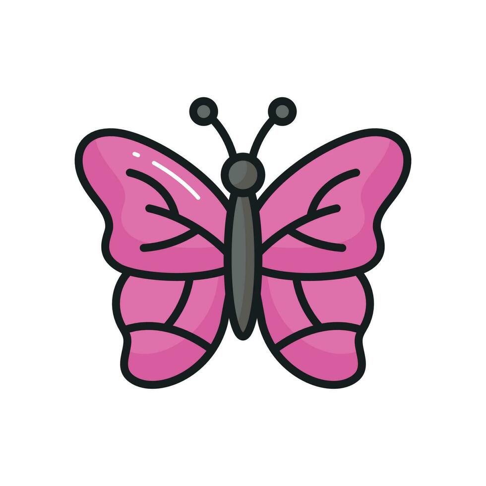 cheque esta hermosamente diseñado icono de mariposa fácil a utilizar y descargar vector