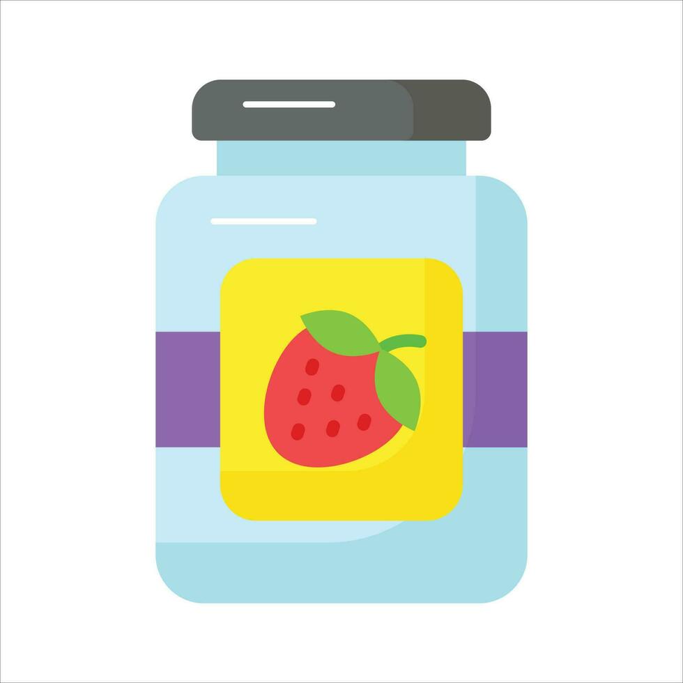 Check this amazing vector of jam jar in modern style, ready to use icon