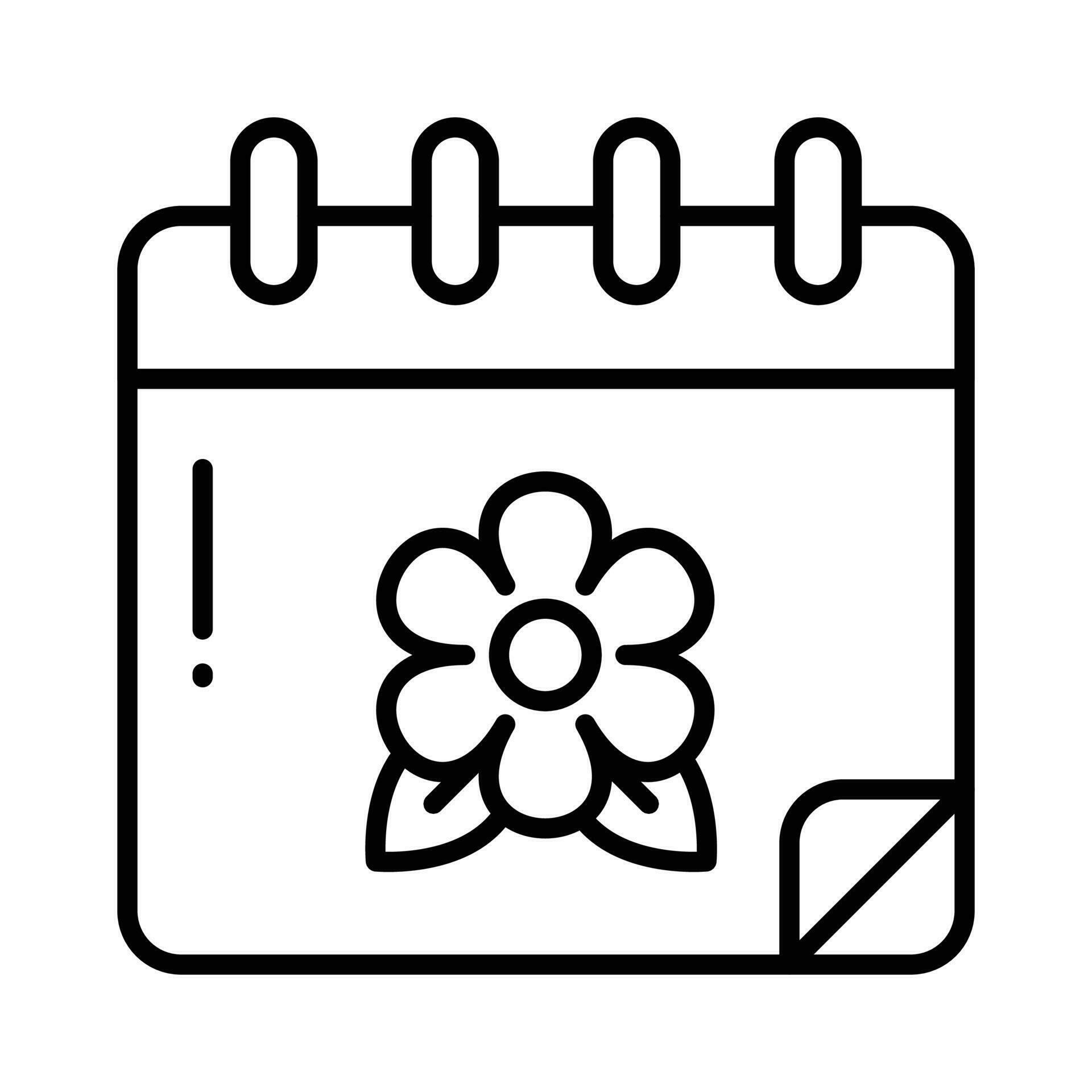 Flower On Calendar Denoting Concept Vector Of Spring Calendar In flower-on-calendar-denoting-concept-vector-of-spring-calendar-in