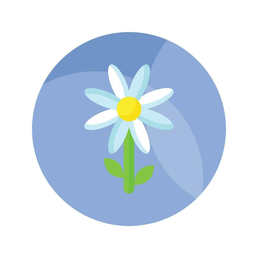 Beautiful flowers of cherry blossom in modern style, well designed icon of flowers vector