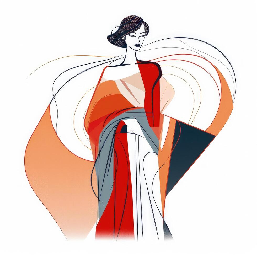 Abstract fashion illustration. Illustration photo