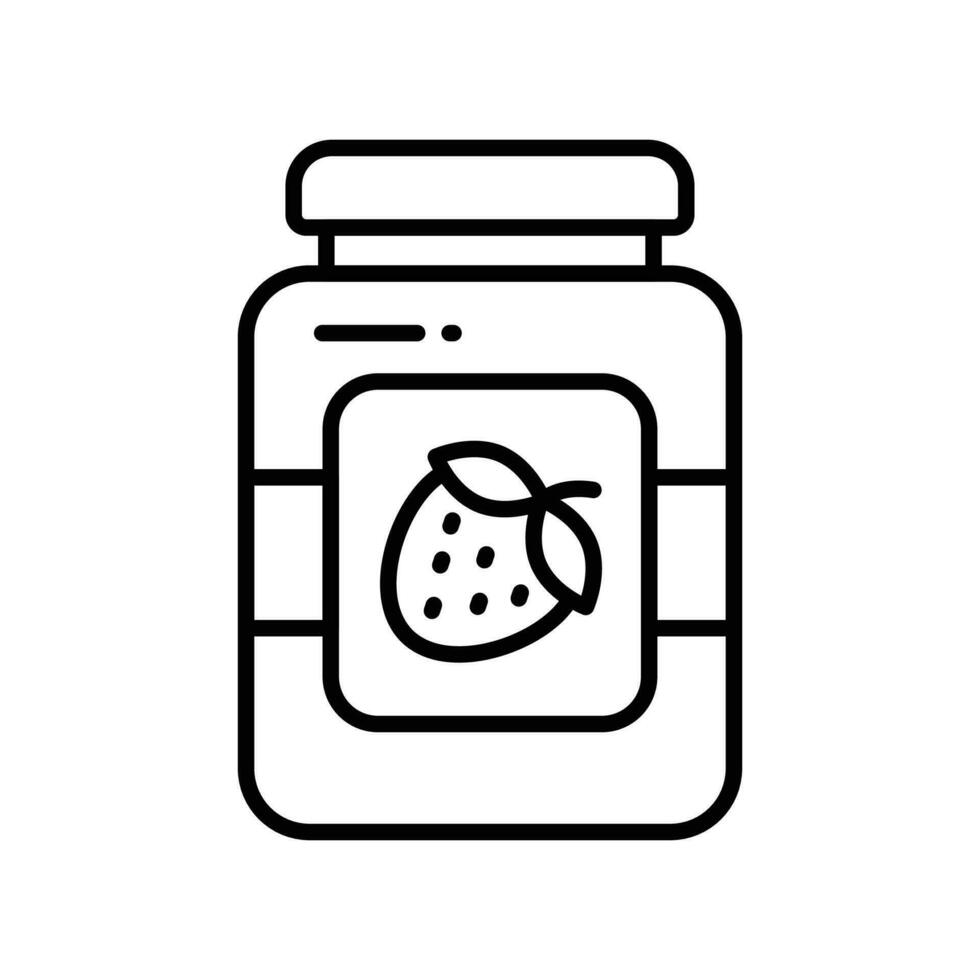 Check this amazing vector of jam jar in modern style, ready to use icon