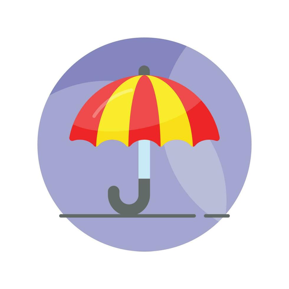 Check this creatively designed icon of umbrella in editable style, ready to use vector