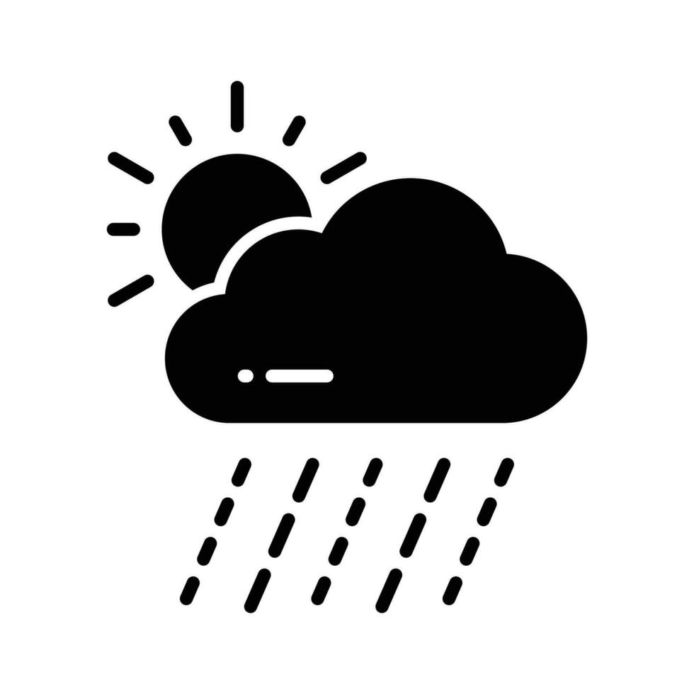 An editable icon of rainy cloud in modern style, ready to use vector