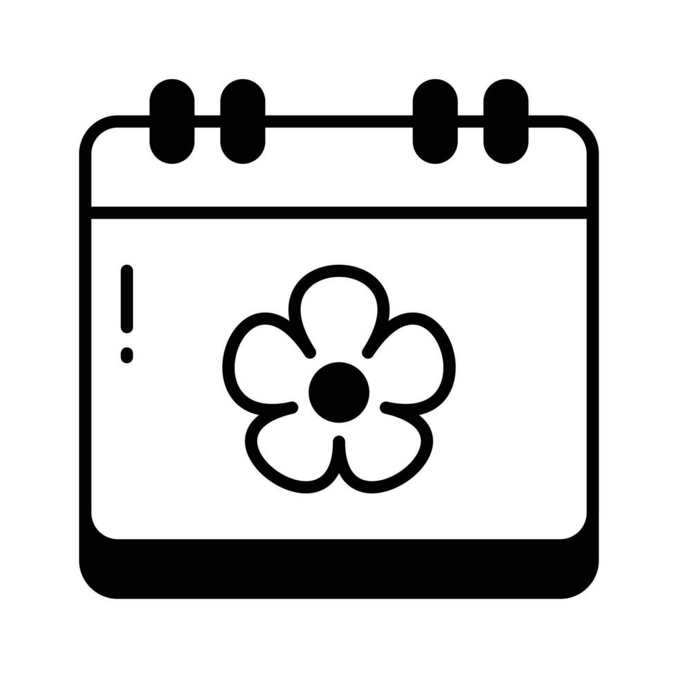 Flower On Calendar Denoting Concept Vector Of Spring Calendar In flower-on-calendar-denoting-concept-vector-of-spring-calendar-in