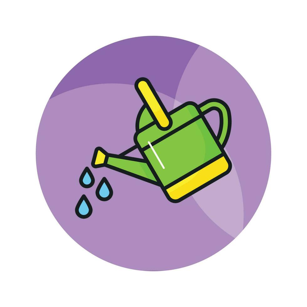 An icon of watering can in editable style is up for premium use, gardening equipment vector